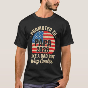 Promoted To Papa Est 2026 Soon To Be New Grandad U T-Shirt