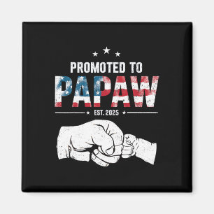 Promoted To Papaw Est 2025 First Time Papaw Father Magnet