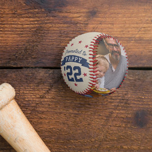 Promoted to Pappy   New Grandfather Photo Baseball