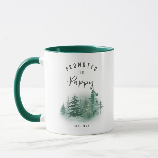 Promoted To Pappy Year Est. Mug (Left)