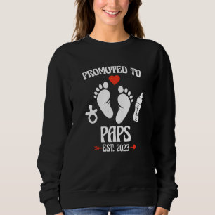 Promoted To Paps 2023 First Time New Grandpa Pregn Sweatshirt