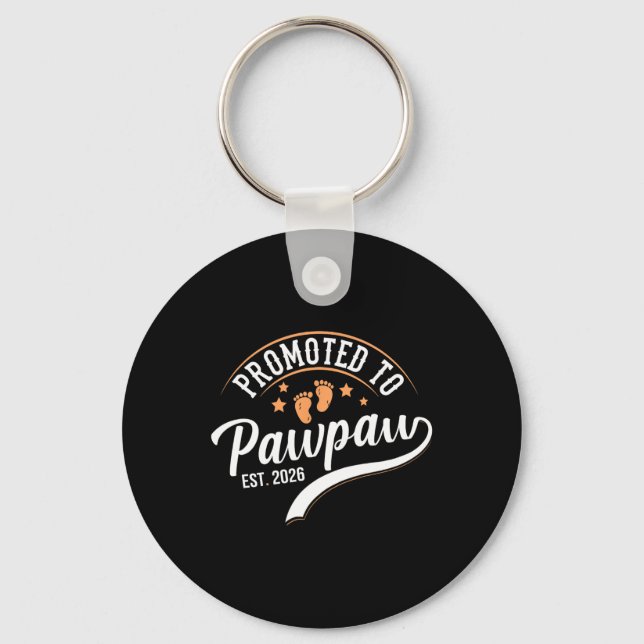 Promoted To Pawpaw 2026 - First Time Father's Day  Key Ring (Front)