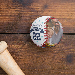 Promoted to Pawpaw   New Grandfather Photo Baseball