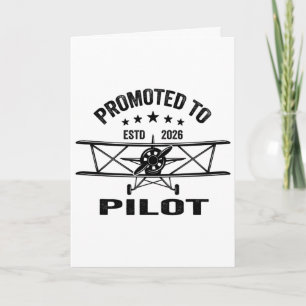 Promoted To Pilot Est 2026 Pilot Graduation Card