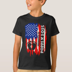 Promoted To Poppi 2025 Fathers Day Proud Expecting T-Shirt