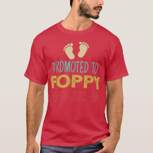 Promoted To Poppy Est 2023 Pregnancy Announcement4 T-Shirt