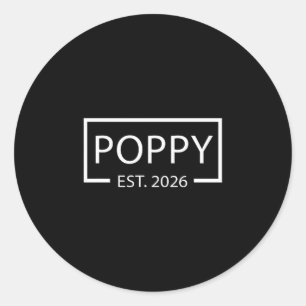 Promoted To Ppy Est 2026 Baby Announcement Cket  Classic Round Sticker