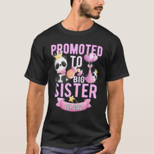 Promoted To Sister 2022 Shirt Baby Girl Gender Rev