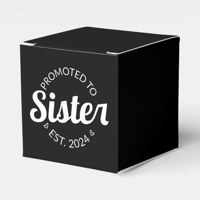 Promoted To Sister Est. 2024 I Favour Box (Front Side)