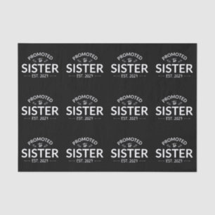 Promoted To Sister Est 2027 Big Sister II Tissue Paper