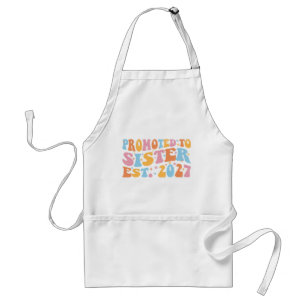 Promoted To Sister Est 2027 Big Sister Standard Apron
