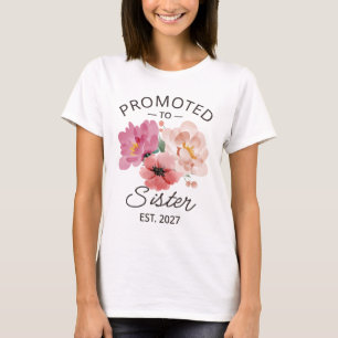 Promoted To Sister Est 2027 Big Sister VI T-Shirt