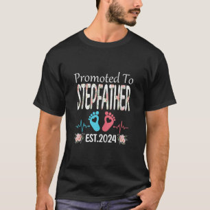Promoted to STEPFATHER Est 2024 Mother s Day Chris T-Shirt