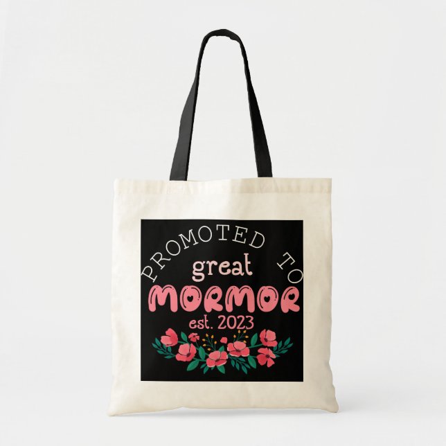 Promoted to Swedish Grandma Est 2023 First Time Tote Bag (Front)