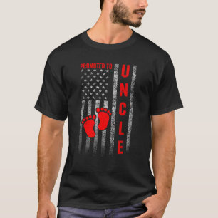 Promoted To Uncle 2023 American Flag Proud New Unc T-Shirt