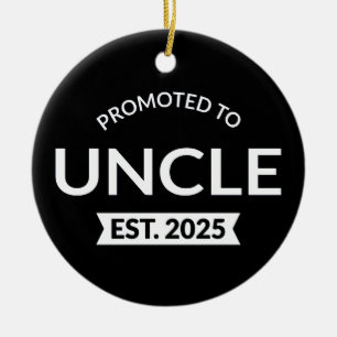 Promoted To Uncle Est. 2025 II Ceramic Tree Decoration