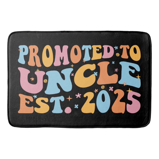 Promoted To Uncle Est. 2025 III Bath Mat (Front)