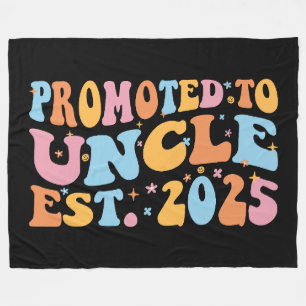 Promoted To Uncle Est. 2025 III Fleece Blanket
