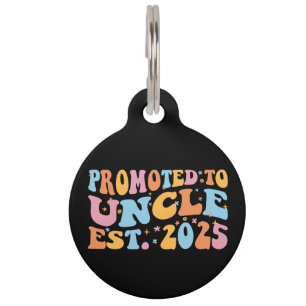 Promoted To Uncle Est. 2025 III Pet Tag