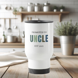 Promoted to Uncle EST 2025 Personalised Gift Travel Mug