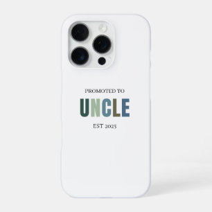 Promoted to Uncle EST 2025 Personalised iPhone 16 Pro Case