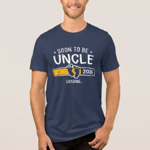 Promoted to Uncle est. 2026 Baby Announcement 2026 Tri-Blend Shirt