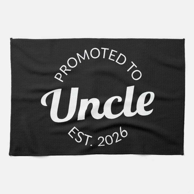 Promoted To Uncle Est. 2026 I Tea Towel (Horizontal)