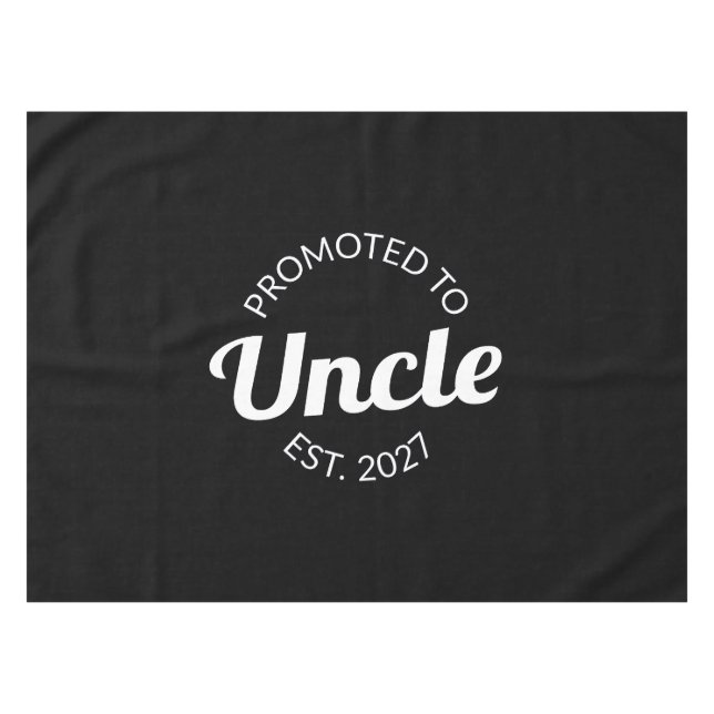 Promoted To Uncle Est 2027 New Uncle I Tablecloth (Front (Horizontal))