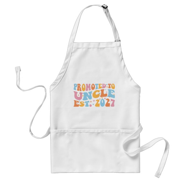 Promoted To Uncle Est 2027 New Uncle Standard Apron (Front)