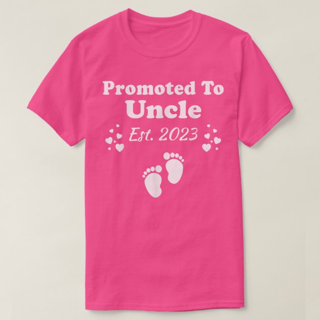 Promoted To Uncle Est T-Shirt (Design Front)