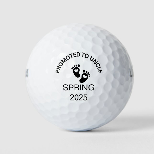 Promoted to Uncle,  Golf Ball Personalised (Front)