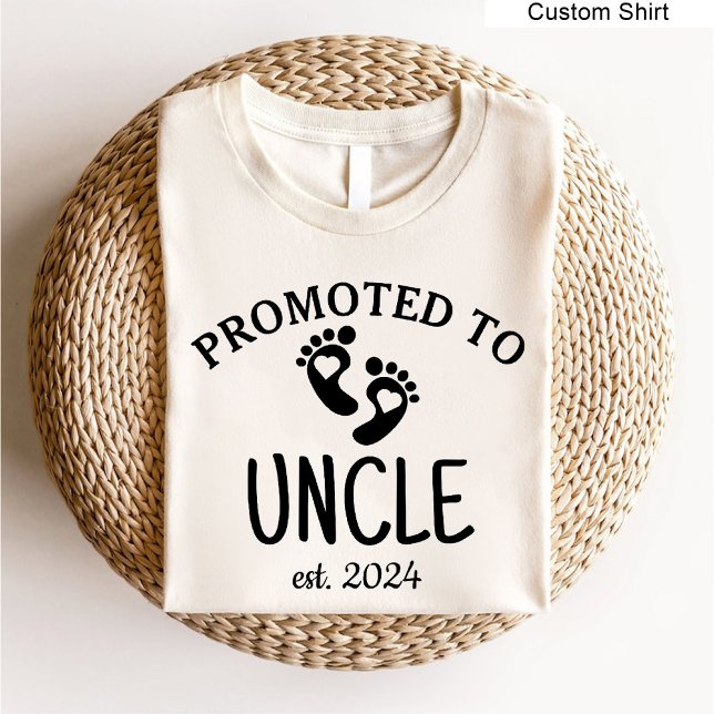 Promoted to Uncle / Pregnancy announcement white T-Shirt (Promoted to Uncle / Pregnancy announcement white T-Shirt)