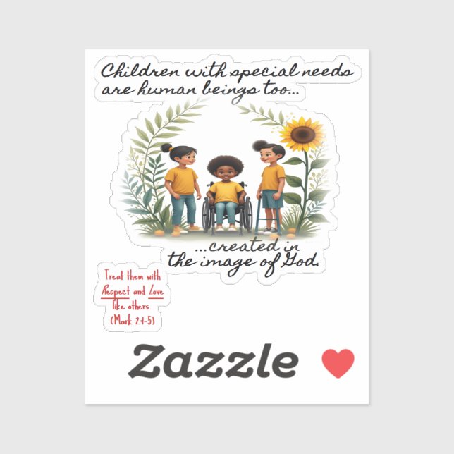 Promoting Children with Special Needs Sticker (Sheet)