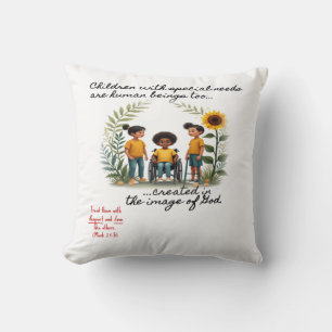 Promoting Children with Special Needs Throw Pillow