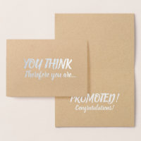 Promotion Congratulations Silver Grey You Think