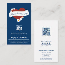 Promotion Flower Frame Red Heart Mother's Day  Discount Card