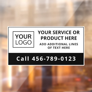 Promotional add logo black white business service