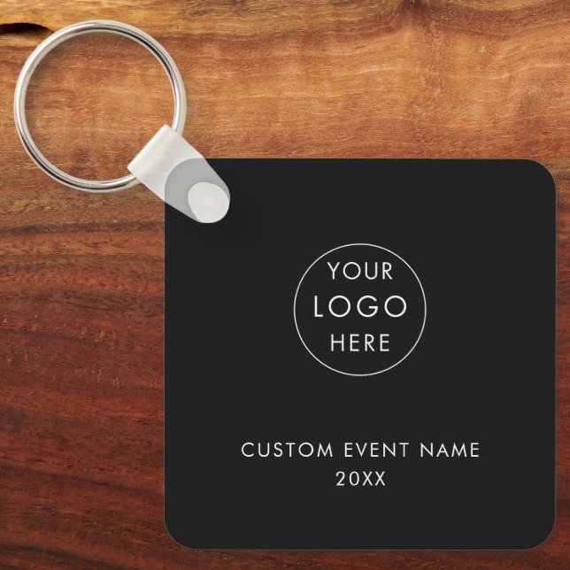 Promotional Add Your Logo Modern Template Keychain (Front)