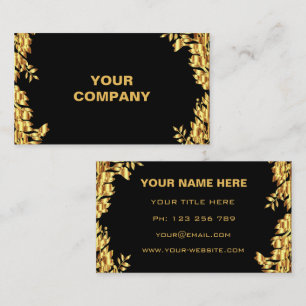 Promotional Black and Gold Business Cards Example