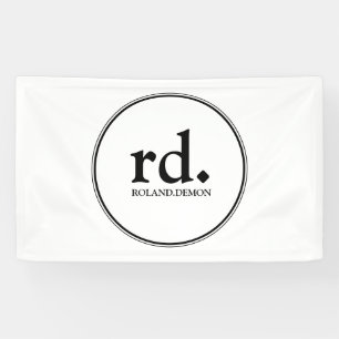 Promotional Black And White Business Monogram Logo Banner