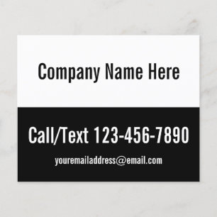 Promotional Black and White Business Template Flyer