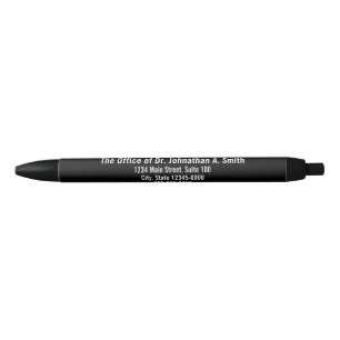 Promotional Black and White Doctors Office Ink Pen