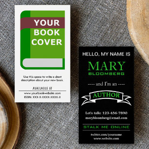 Promotional Book Cover Author Business Card