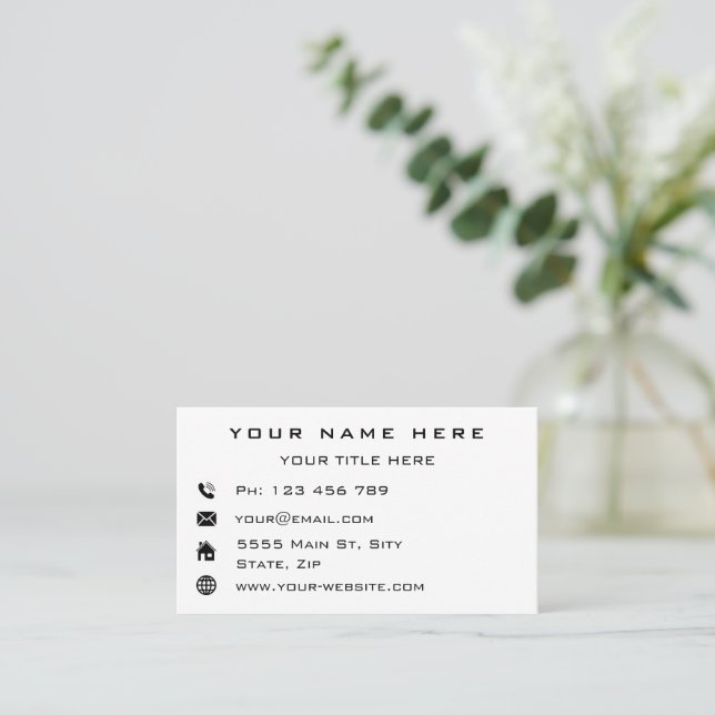 Promotional Business Card Example Design Your Own (Standing Front)
