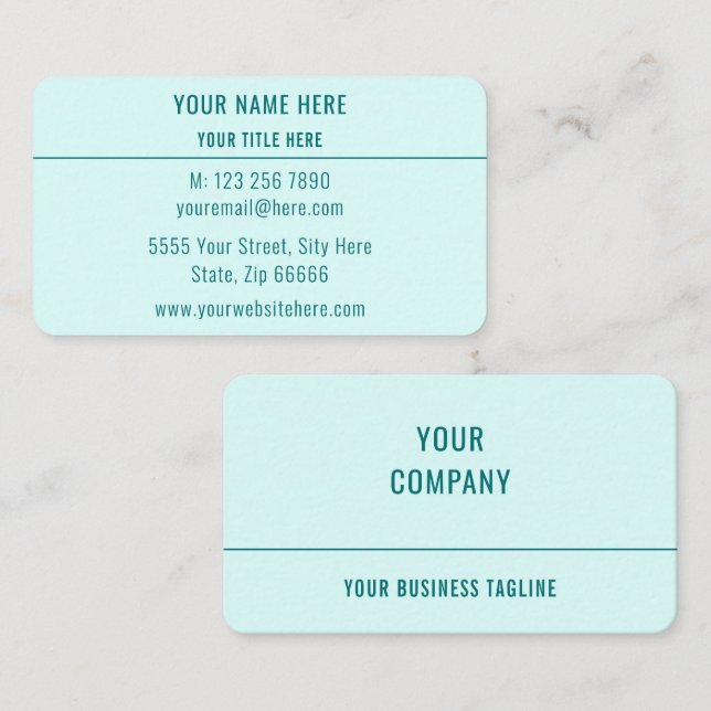 Promotional Business Cards Example Choose Colour (Front/Back)