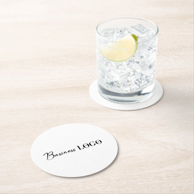 Promotional Business Company Logo Round Paper Coaster (Insitu)
