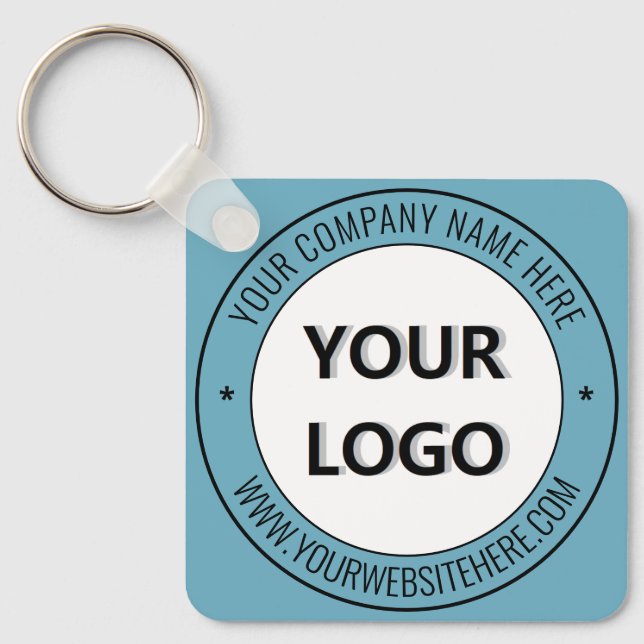 Promotional Business Keychain Custom Logo and Text (Front)