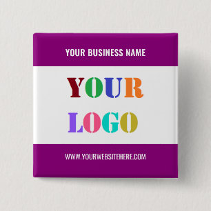 Promotional Business Logo and Text Button Example