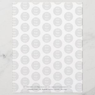 Promotional Business Logo Black White Pattern Custom Letterhead