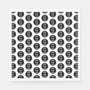 Promotional Business Logo Black White Pattern  Napkin